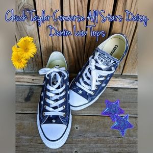 Converse CT All Stars Daisy Denim Low Tops, Sz 7